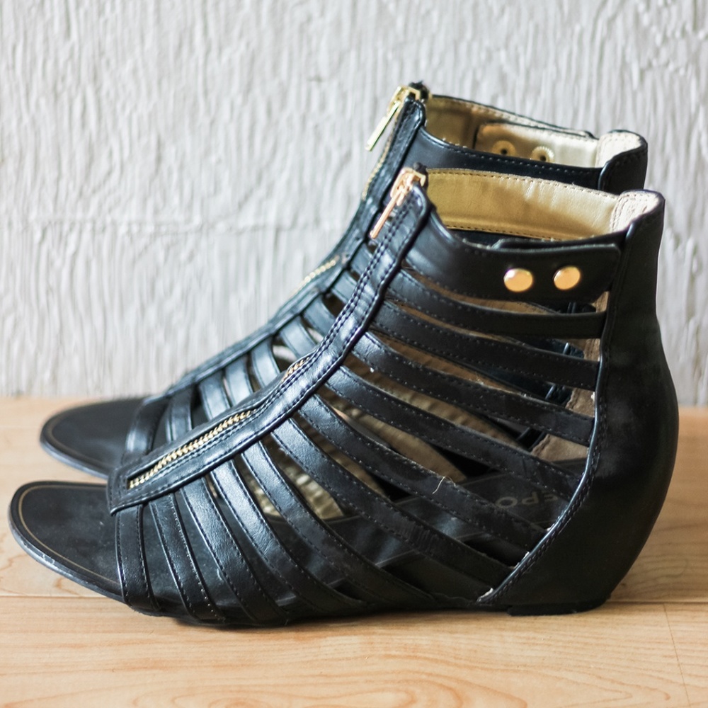 Black Gladiator Sandals